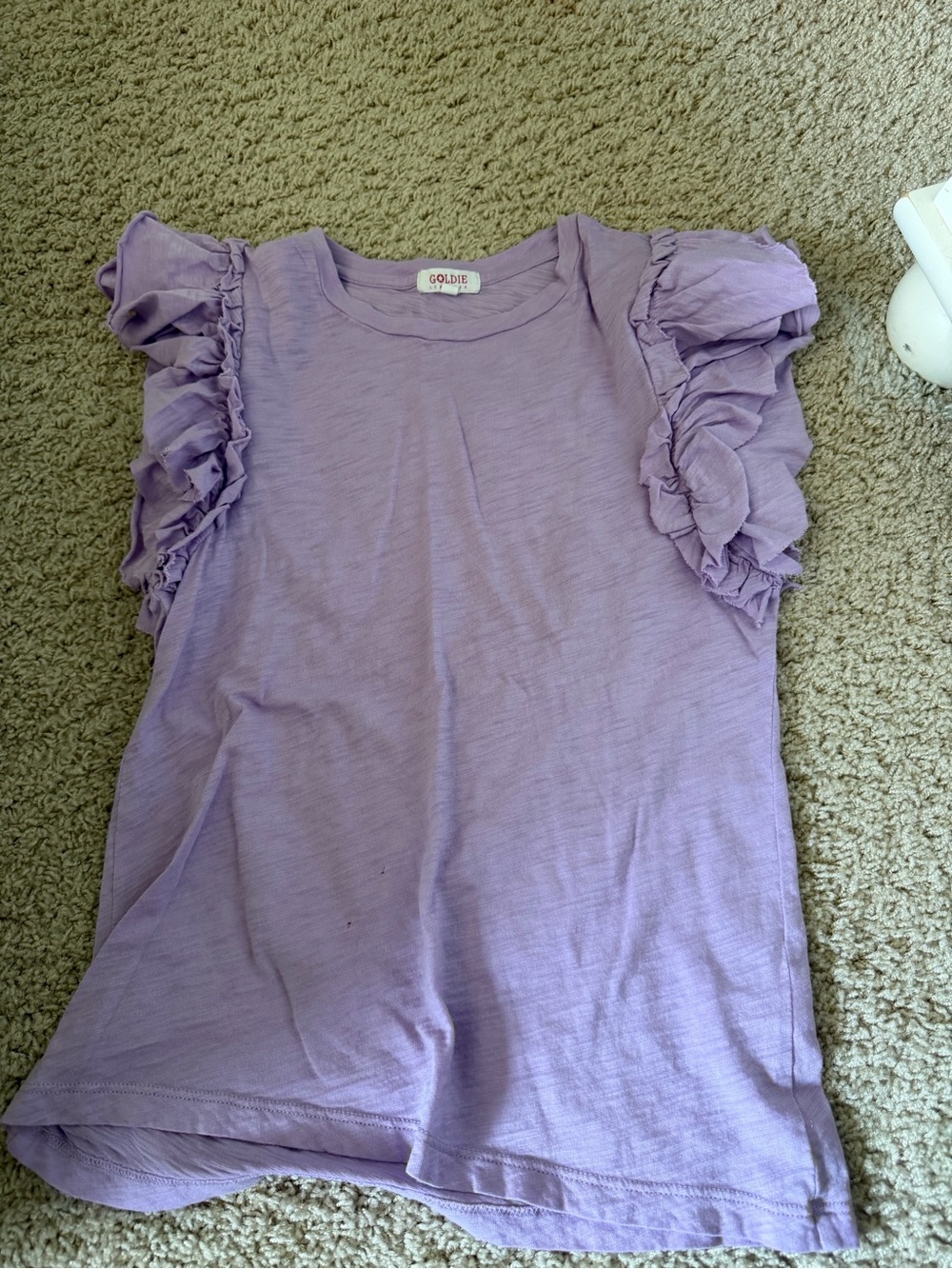 Goldie Lavender Ruffle Sleeve Tee